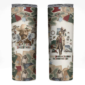 Bass Reeves Christmas Skinny Tumbler Old West Marshal Frontier Collage Vintage