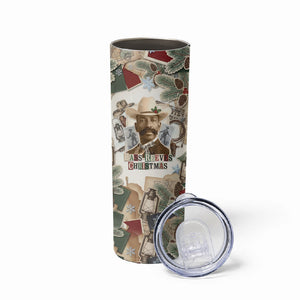 Bass Reeves Christmas Skinny Tumbler Old West Marshal Frontier Collage Vintage