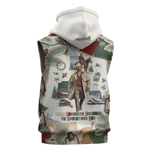 Bass Reeves Christmas Sleeveless Zip Hoodie Old West Marshal Frontier Collage Vintage
