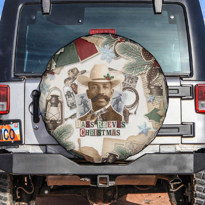 Bass Reeves Christmas Spare Tire Cover Old West Marshal Frontier Collage Vintage