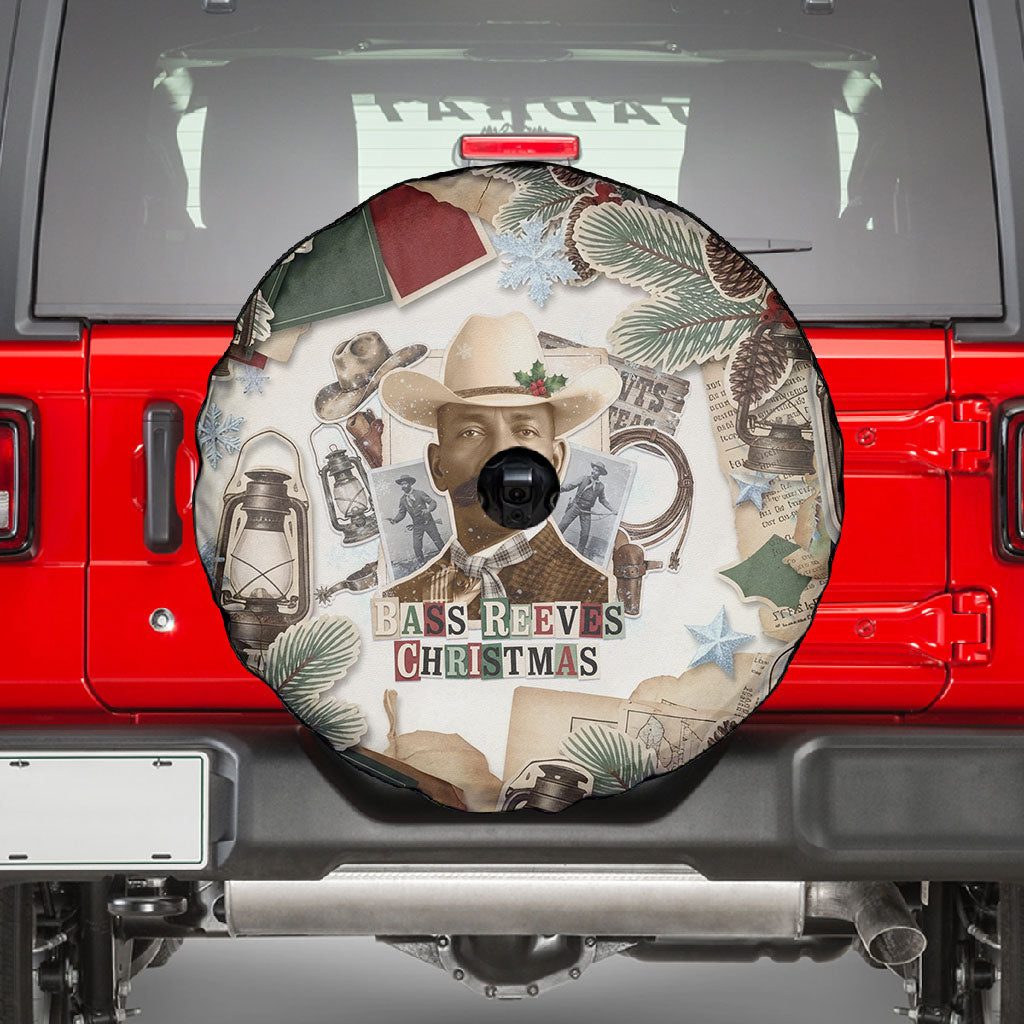 Bass Reeves Christmas Spare Tire Cover Old West Marshal Frontier Collage Vintage