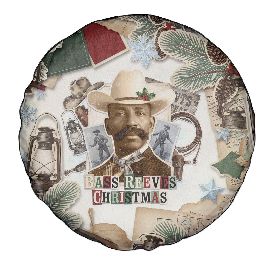 Bass Reeves Christmas Spare Tire Cover Old West Marshal Frontier Collage Vintage