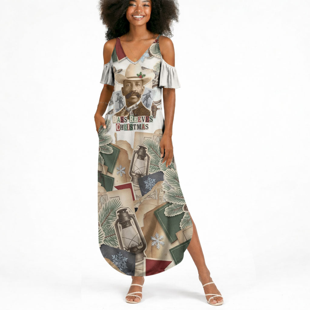 Bass Reeves Christmas Summer Maxi Dress Old West Marshal Frontier Collage Vintage