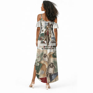 Bass Reeves Christmas Summer Maxi Dress Old West Marshal Frontier Collage Vintage