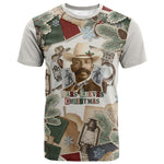 Bass Reeves Christmas T shirt Old West Marshal Frontier Collage Vintage