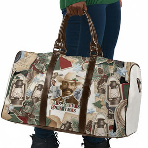Bass Reeves Christmas Travel Bag Old West Marshal Frontier Collage Vintage