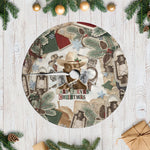 Bass Reeves Christmas Tree Skirt Old West Marshal Frontier Collage Vintage