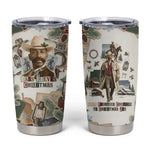Bass Reeves Christmas Tumbler Cup Old West Marshal Frontier Collage Vintage