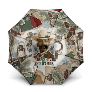 Bass Reeves Christmas Umbrella Old West Marshal Frontier Collage Vintage