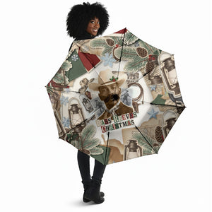 Bass Reeves Christmas Umbrella Old West Marshal Frontier Collage Vintage