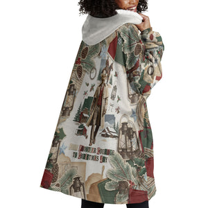 Bass Reeves Christmas Wearable Blanket Hoodie Old West Marshal Frontier Collage Vintage