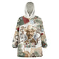 Bass Reeves Christmas Wearable Blanket Hoodie Old West Marshal Frontier Collage Vintage