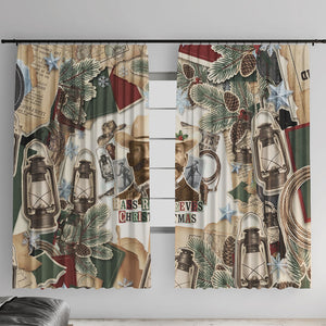 Bass Reeves Christmas Window Curtain Old West Marshal Frontier Collage Vintage