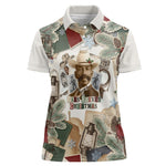 Bass Reeves Christmas Women Polo Shirt Old West Marshal Frontier Collage Vintage