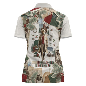 Bass Reeves Christmas Women Polo Shirt Old West Marshal Frontier Collage Vintage