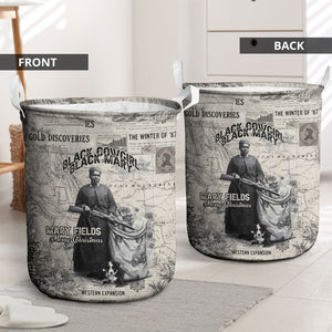 Mary Fields Christmas Laundry Basket Stagecoach Mary Vintage Western Map Mail Carrier