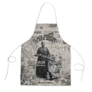 Mary Fields Christmas Apron Stagecoach Mary Vintage Western Map Mail Carrier