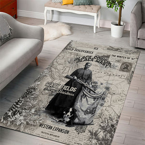 Mary Fields Christmas Area Rug Stagecoach Mary Vintage Western Map Mail Carrier