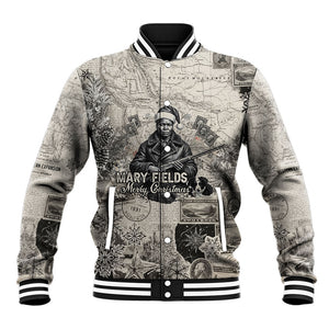 Mary Fields Christmas Baseball Jacket Stagecoach Mary Vintage Western Map Mail Carrier