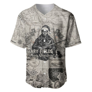 Mary Fields Christmas Baseball Jersey Stagecoach Mary Vintage Western Map Mail Carrier