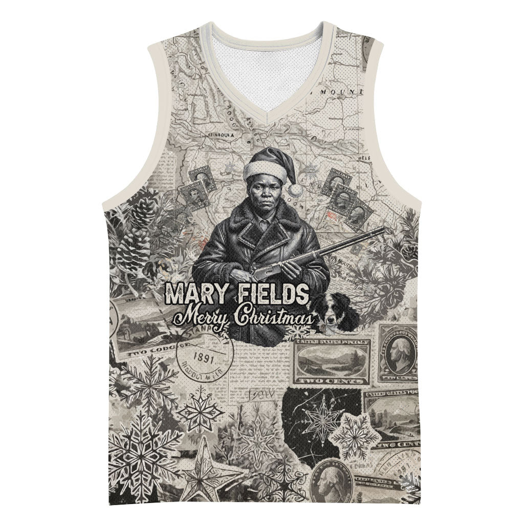 Mary Fields Christmas Basketball Jersey Stagecoach Mary Vintage Western Map Mail Carrier