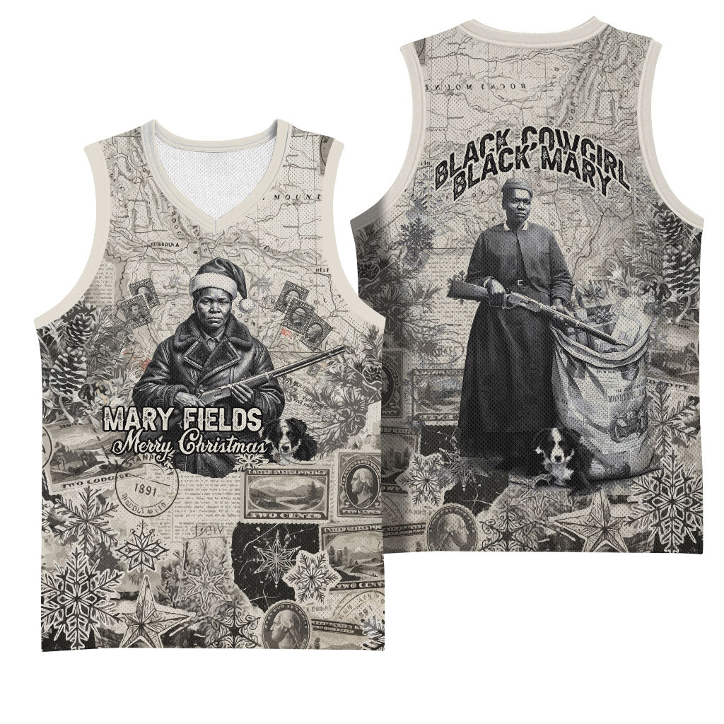 Mary Fields Christmas Basketball Jersey Stagecoach Mary Vintage Western Map Mail Carrier
