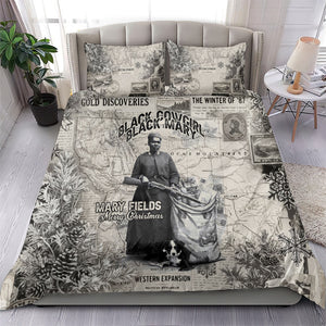 Mary Fields Christmas Bedding Set Stagecoach Mary Vintage Western Map Mail Carrier