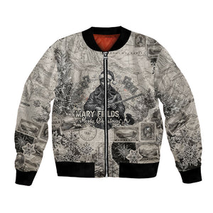 Mary Fields Christmas Bomber Jacket Stagecoach Mary Vintage Western Map Mail Carrier