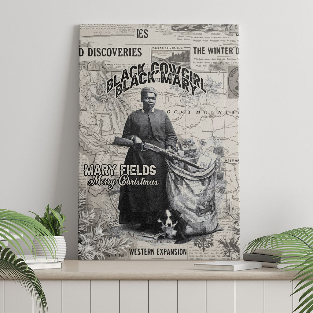 Mary Fields Christmas Canvas Wall Art Stagecoach Mary Vintage Western Map Mail Carrier
