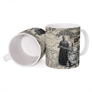 Mary Fields Christmas Ceramic Mug Stagecoach Mary Vintage Western Map Mail Carrier