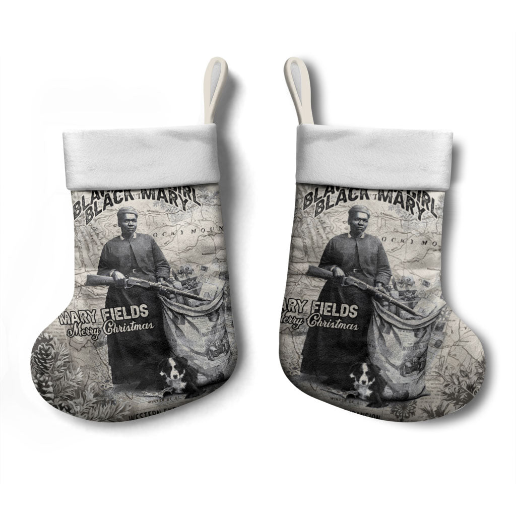 Mary Fields Christmas Stocking Stagecoach Mary Vintage Western Map Mail Carrier