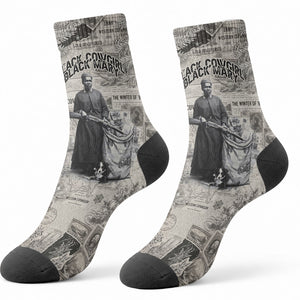 Mary Fields Christmas Crew Socks Stagecoach Mary Vintage Western Map Mail Carrier