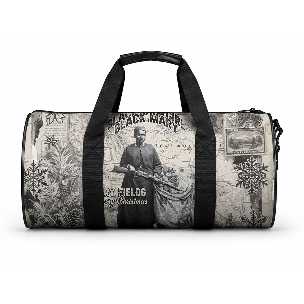 Mary Fields Christmas Duffle Bag Stagecoach Mary Vintage Western Map Mail Carrier