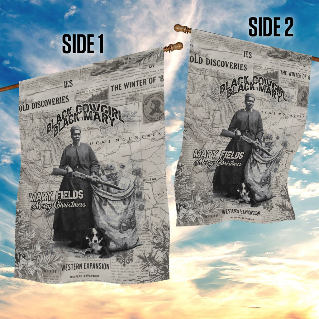 Mary Fields Christmas Garden Flag Stagecoach Mary Vintage Western Map Mail Carrier