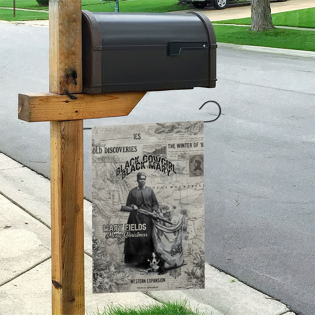 Mary Fields Christmas Garden Flag Stagecoach Mary Vintage Western Map Mail Carrier