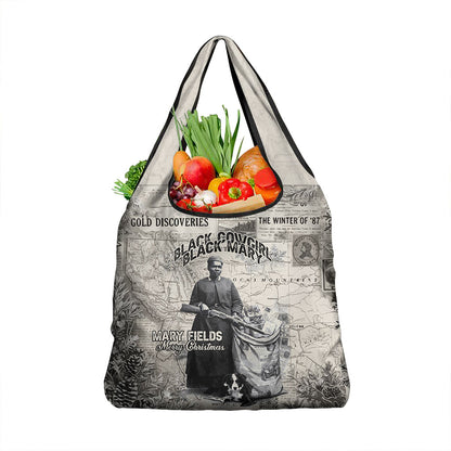 Mary Fields Christmas Grocery Bag Stagecoach Mary Vintage Western Map Mail Carrier
