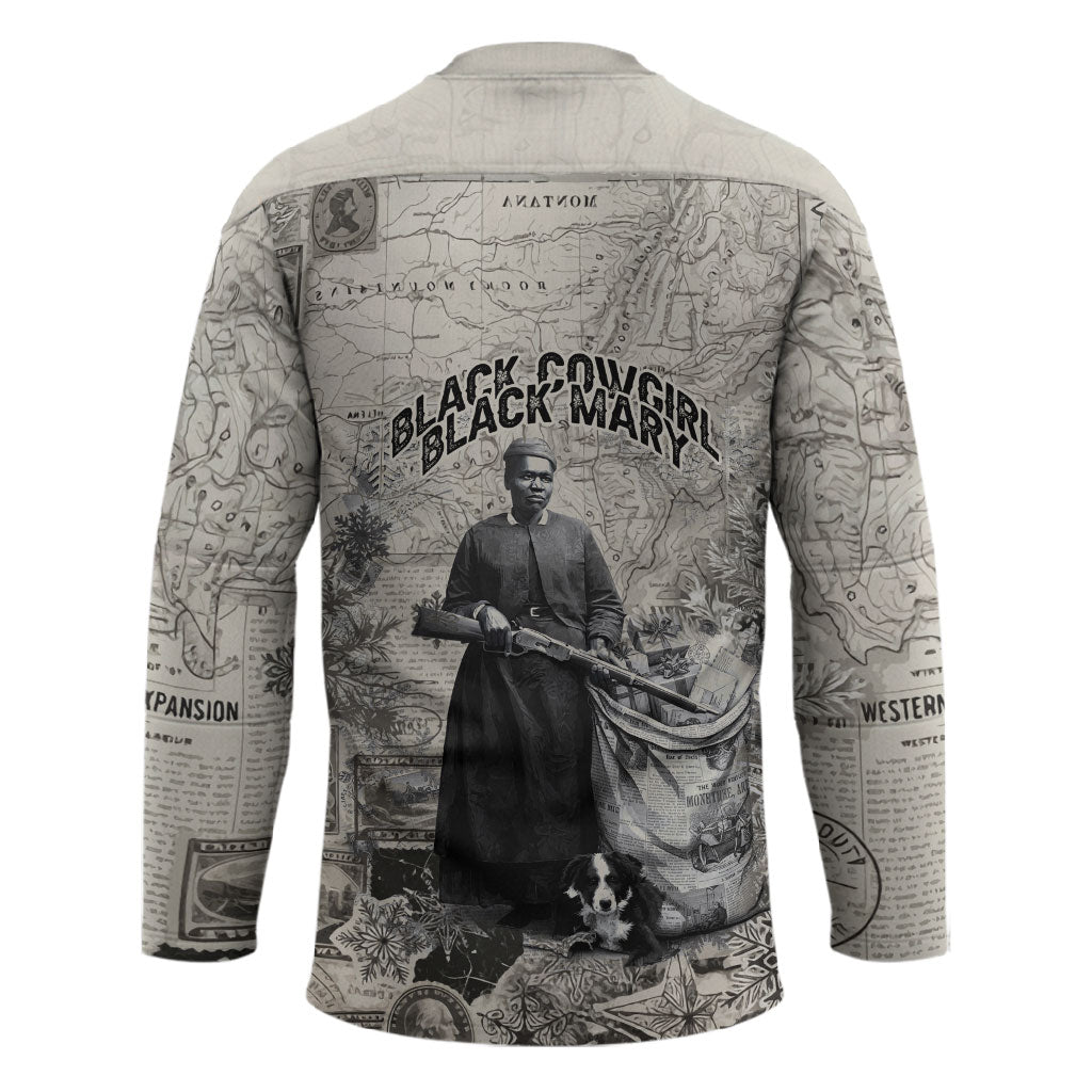 Mary Fields Christmas Hockey Jersey Stagecoach Mary Vintage Western Map Mail Carrier