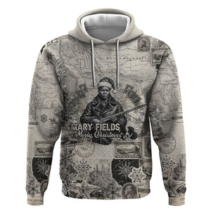 Mary Fields Christmas Hoodie Stagecoach Mary Vintage Western Map Mail Carrier