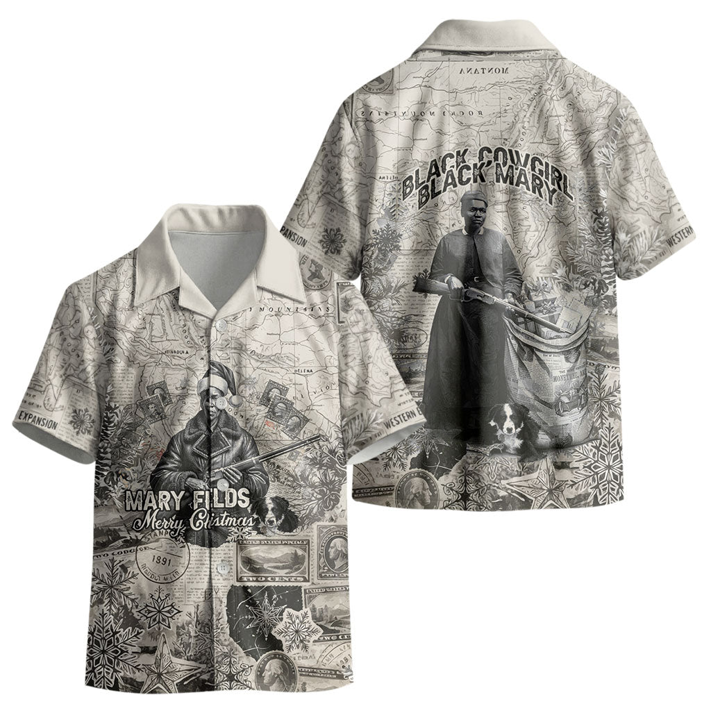Mary Fields Christmas Kid Hawaiian Shirt Stagecoach Mary Vintage Western Map Mail Carrier
