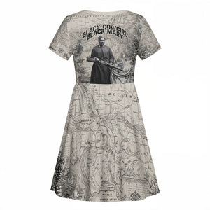 Mary Fields Christmas Kid Short Sleeve Dress Stagecoach Mary Vintage Western Map Mail Carrier