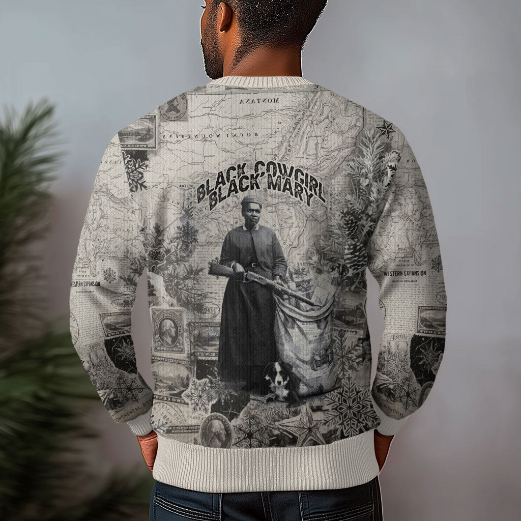 Mary Fields Christmas Ugly Christmas Sweater Stagecoach Mary Vintage Western Map Mail Carrier