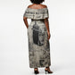 Mary Fields Christmas Off Shoulder Maxi Dress Stagecoach Mary Vintage Western Map Mail Carrier