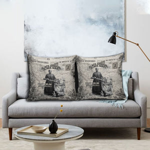 Mary Fields Christmas Pillow Cover Stagecoach Mary Vintage Western Map Mail Carrier