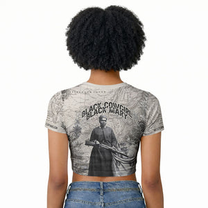 Mary Fields Christmas Raglan Cropped T shirt Stagecoach Mary Vintage Western Map Mail Carrier