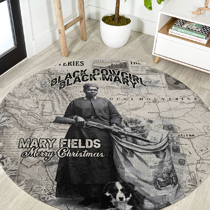 Mary Fields Christmas Round Carpet Stagecoach Mary Vintage Western Map Mail Carrier