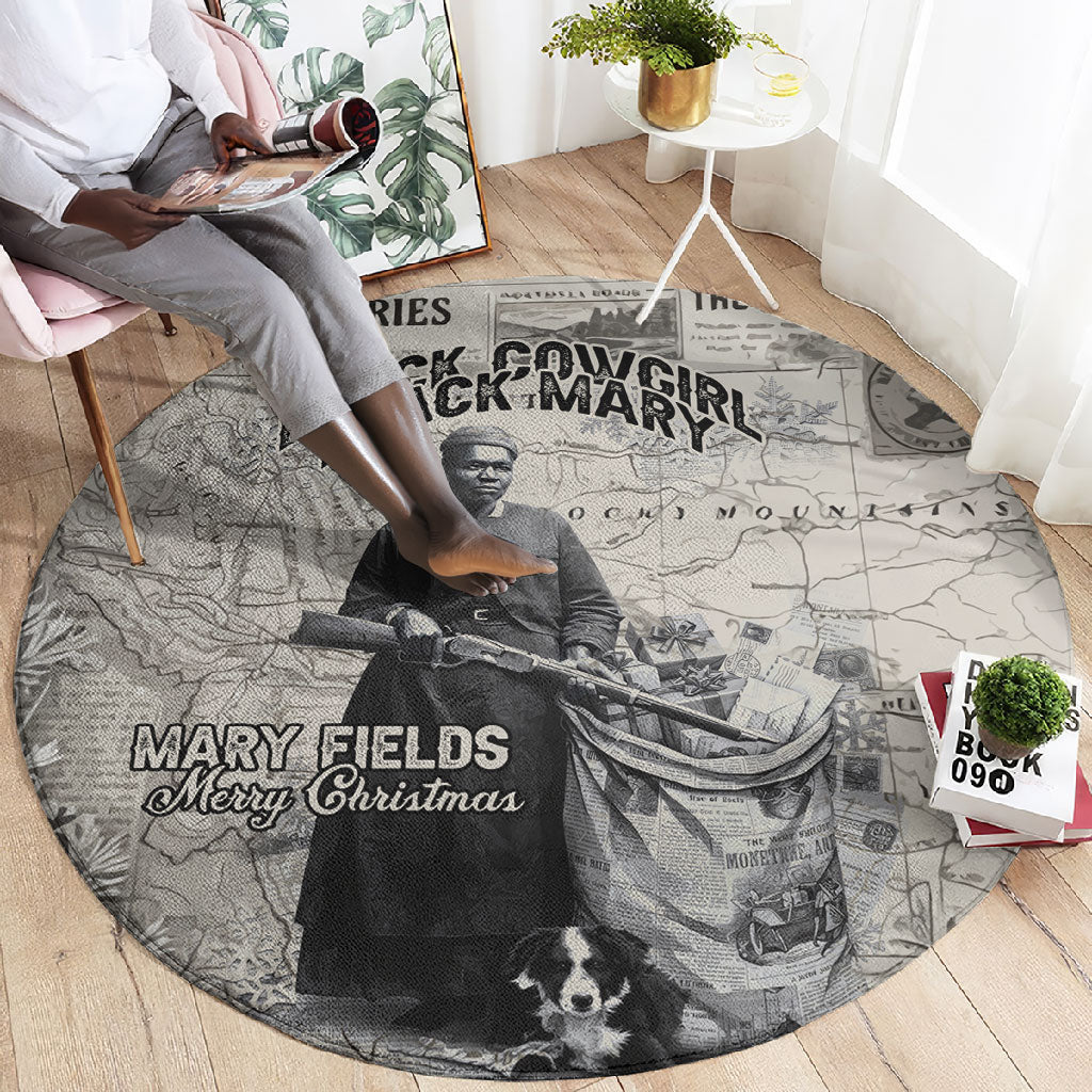 Mary Fields Christmas Round Carpet Stagecoach Mary Vintage Western Map Mail Carrier
