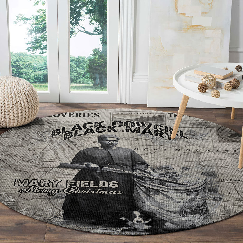 Mary Fields Christmas Round Carpet Stagecoach Mary Vintage Western Map Mail Carrier