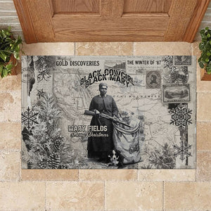 Mary Fields Christmas Rubber Doormat Stagecoach Mary Vintage Western Map Mail Carrier