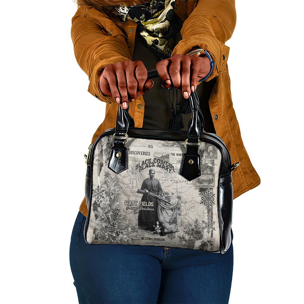 Mary Fields Christmas Shoulder Handbag Stagecoach Mary Vintage Western Map Mail Carrier