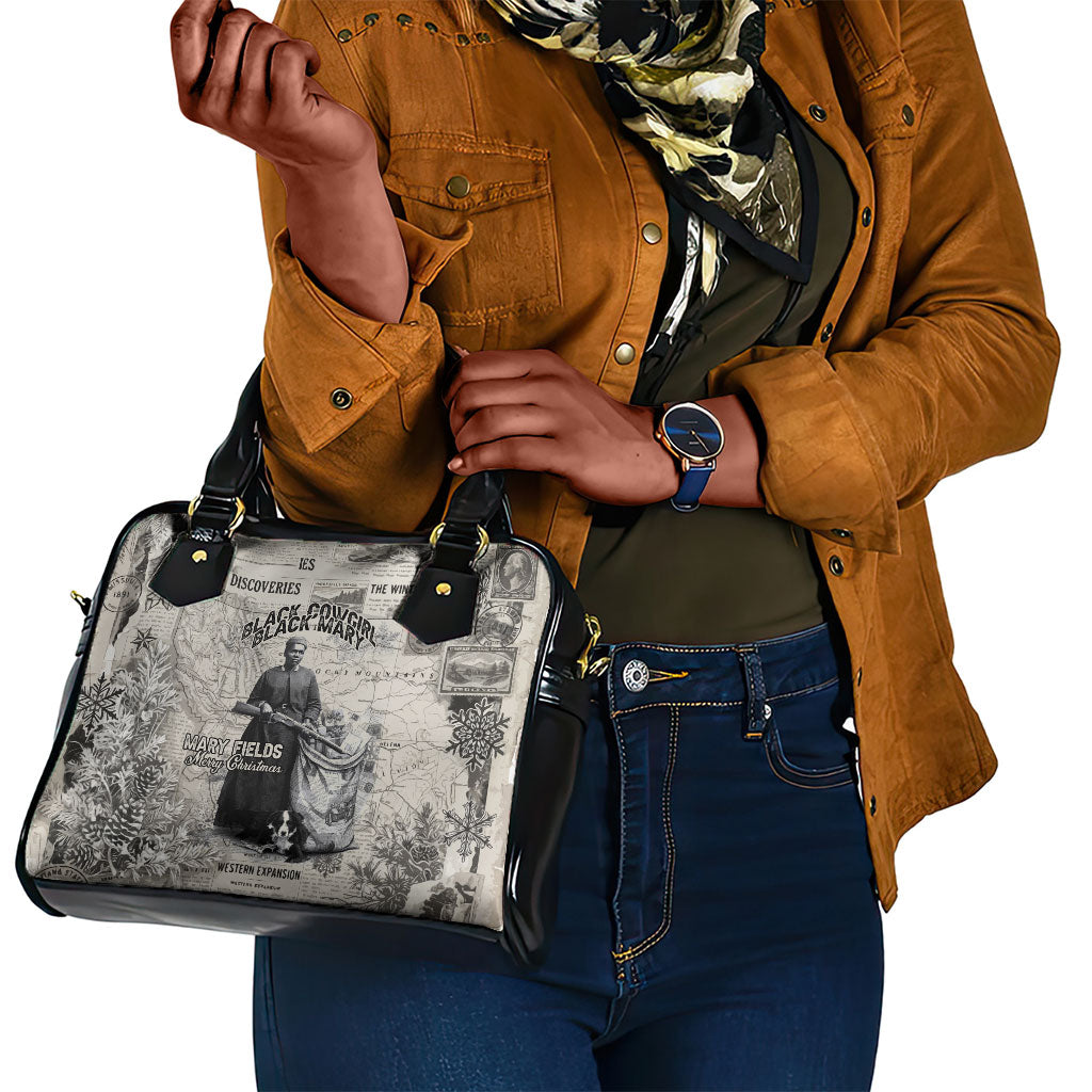Mary Fields Christmas Shoulder Handbag Stagecoach Mary Vintage Western Map Mail Carrier